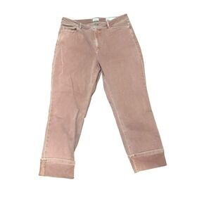 J Jill Jeans Authentic Fit Cropped Womens‎ Size 10 Salmon Pink Straight Stretch